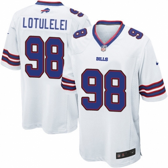 Men's Nike Buffalo Bills #98 Star Lotulelei Game White NFL Jersey
