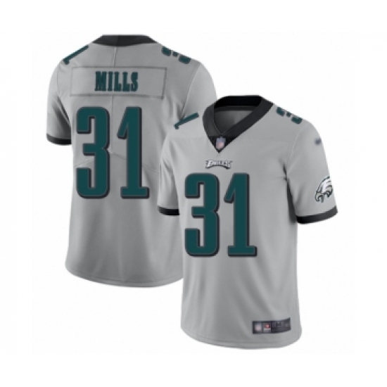 Men's Philadelphia Eagles #31 Jalen Mills Limited Silver Inverted Legend Football Jersey - Ujersey
