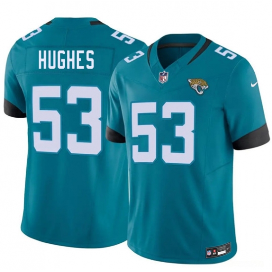 Men's Jacksonville Jaguars #53 Parker Hughes Teal 2026 Draft F.U.S.E. Vapor Untouchable Limited Football Stitched Jersey