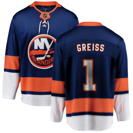 Men's New York Islanders #1 Thomas Greiss Fanatics Branded Royal Blue Home Breakaway NHL Jersey - Ujersey