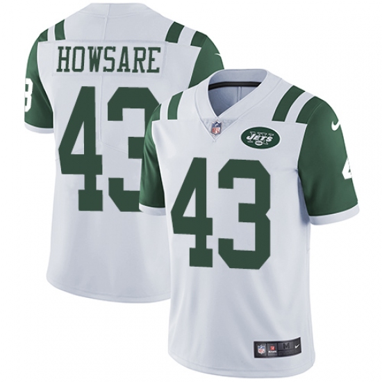 Youth Nike New York Jets #43 Julian Howsare White Vapor Untouchable Limited Player NFL Jersey - Ujersey