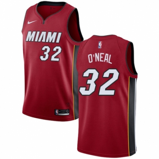Youth Nike Miami Heat #32 Shaquille O'Neal Swingman Red NBA Jersey Statement Edition - Ujersey