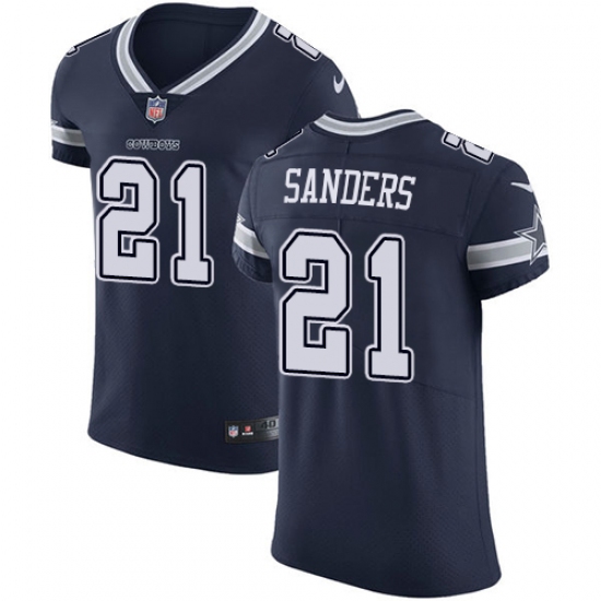 Men's Nike Dallas Cowboys #21 Deion Sanders Navy Blue Team Color Vapor Untouchable Elite Player NFL Jersey - Ujersey