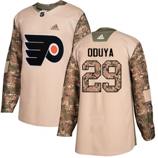 Men's Adidas Philadelphia Flyers #29 Johnny Oduya Authentic Camo Veterans Day Practice NHL Jersey - Ujersey