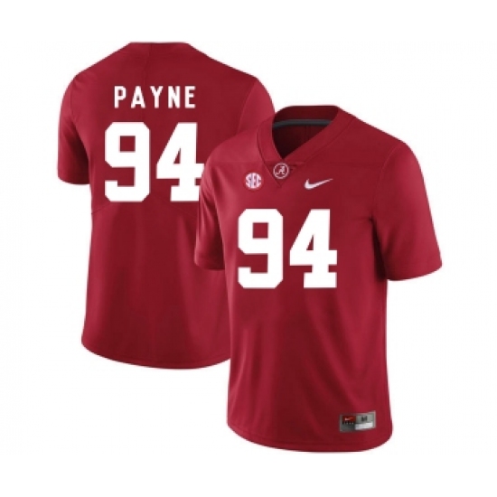 Alabama Crimson Tide 94 Da'Ron Payne Red College Football Jersey - Ujersey