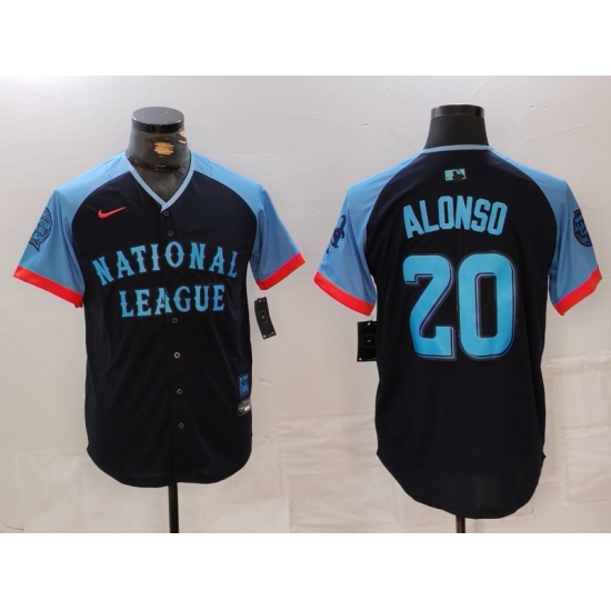 Men's New York Mets #20 Pete Alonso Navy 2024 All Star Limited Stitched Jersey - Ujersey
