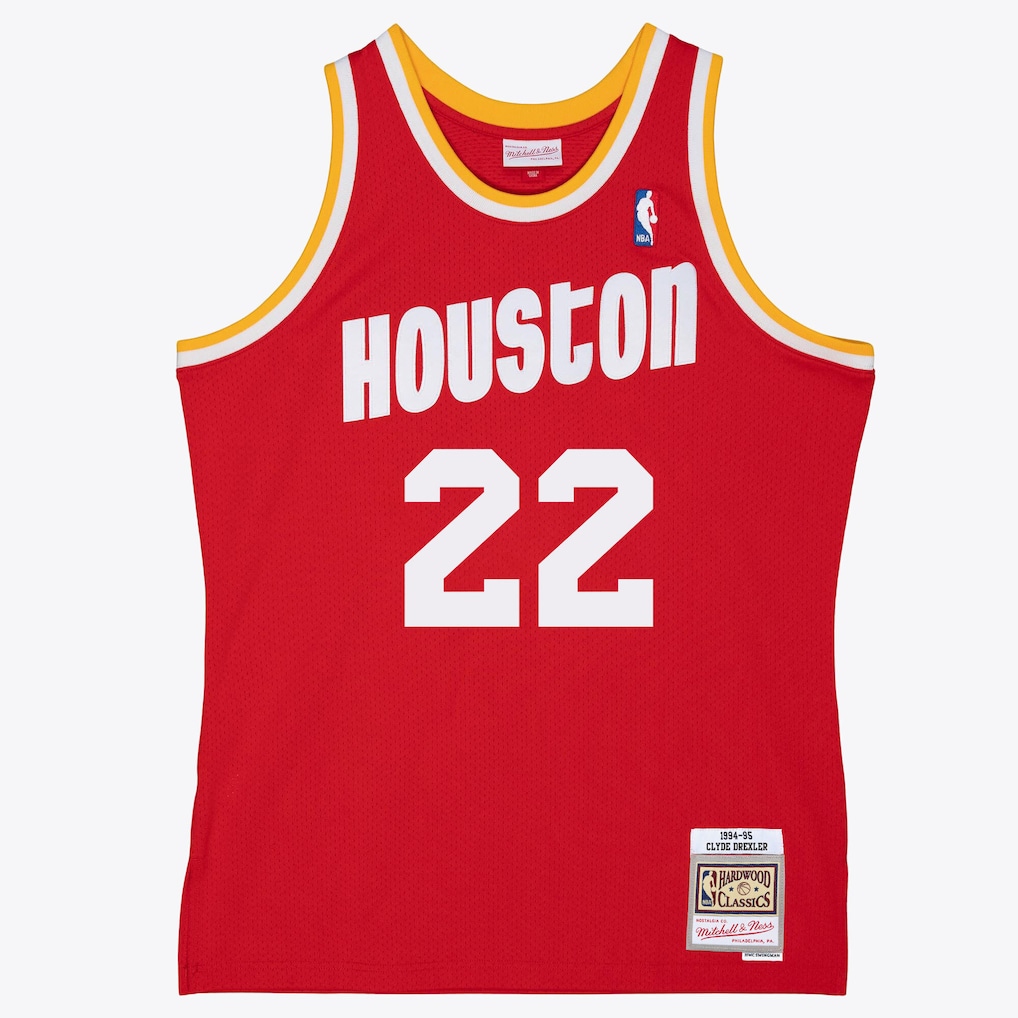 Men's Houston Rockets Clyde Drexler Mitchell & Ness Red 1994/95 Swingman Jersey - ujerseystore