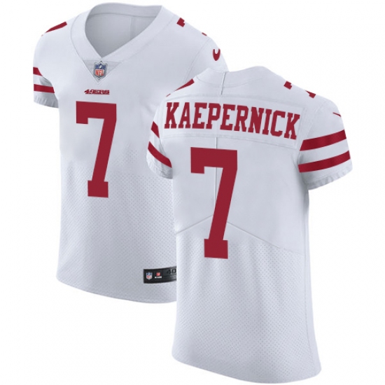 Men's Nike San Francisco 49ers #7 Colin Kaepernick White Vapor Untouchable Elite Player NFL Jersey - Ujersey