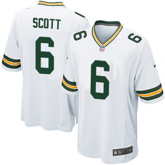 Men's Nike Green Bay Packers #6 JK Scott Game White NFL Jersey - Ujersey