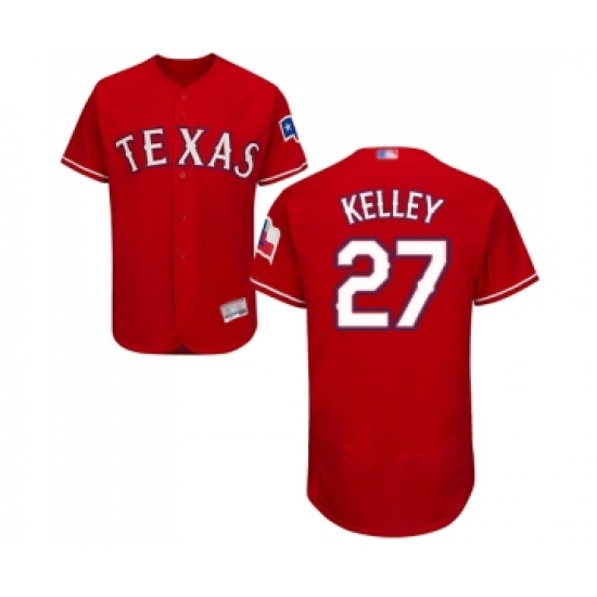 Men's Texas Rangers #27 Shawn Kelley Red Alternate Flex Base Authentic Collection Baseball Jersey - Ujersey