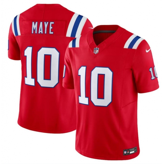 Youth New England Patriots #10 Drake Maye Red 2024 Draft F.U.S.E. Vapor Limited Football Stitched Jersey - Ujersey