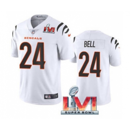 Men's Cincinnati Bengals #24 Vonn Bell White 2022 Super Bowl LVI Vapor Limited Stitched Jersey - Ujersey
