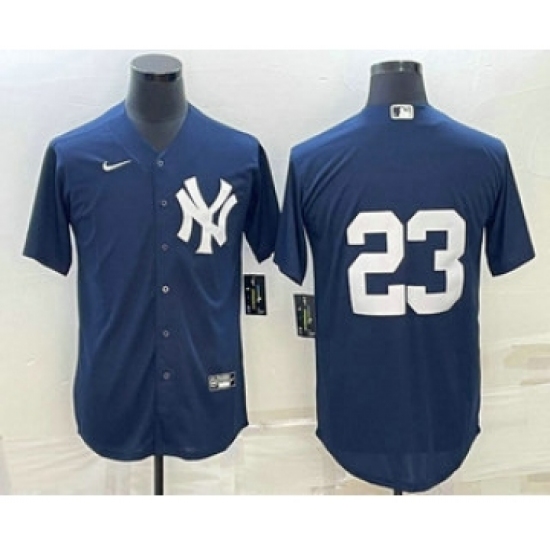 Men's New York Yankees #23 Don Mattingly Black Stitched Nike Cool Base Throwback Jersey - Ujersey