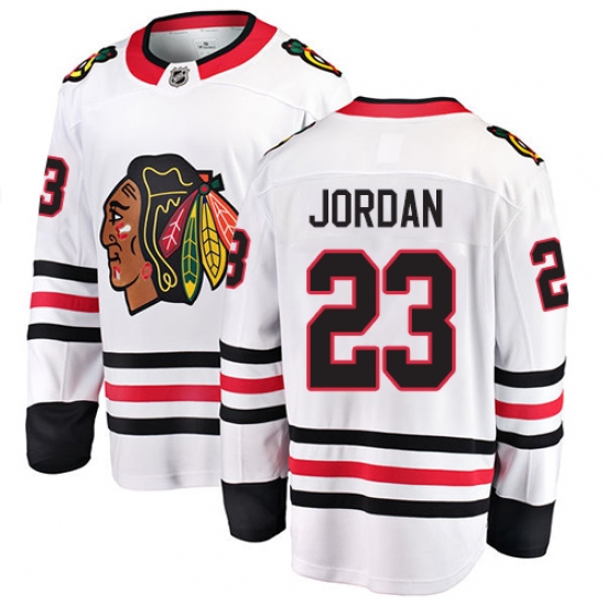 Youth Chicago Blackhawks #23 Michael Jordan Fanatics Branded White Away Breakaway NHL Jersey - Ujersey