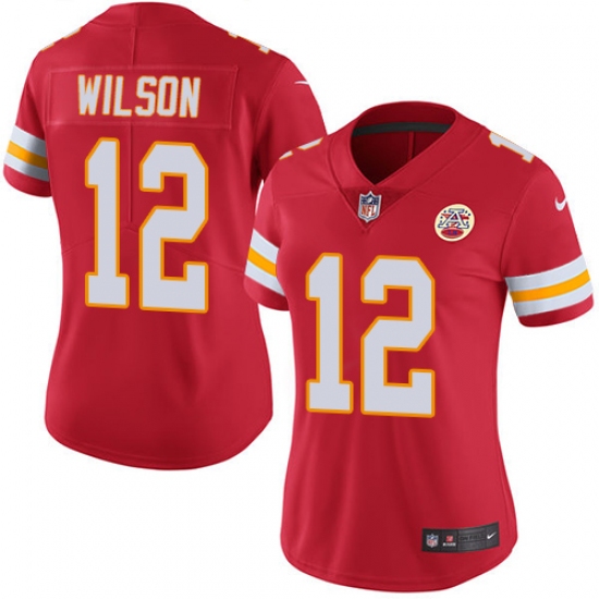 Women's Nike Kansas City Chiefs #12 Albert Wilson Red Team Color Vapor Untouchable Limited Player NFL Jersey - Ujersey