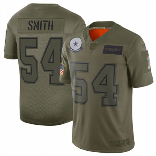 Women's Dallas Cowboys #54 Jaylon Smith Limited Camo 2019 Salute to Service Football Jersey - Ujersey