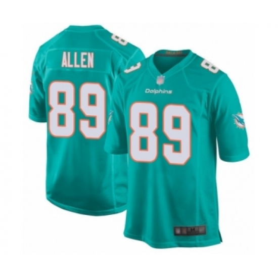 Men's Miami Dolphins #89 Dwayne Allen Game Aqua Green Team Color Football Jersey - Ujersey