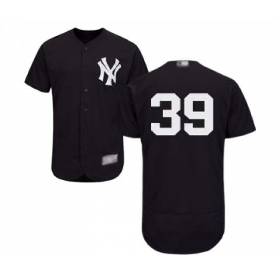Men's New York Yankees #39 Drew Hutchison Navy Blue Alternate Flex Base Authentic Collection Baseball Jersey - Ujersey