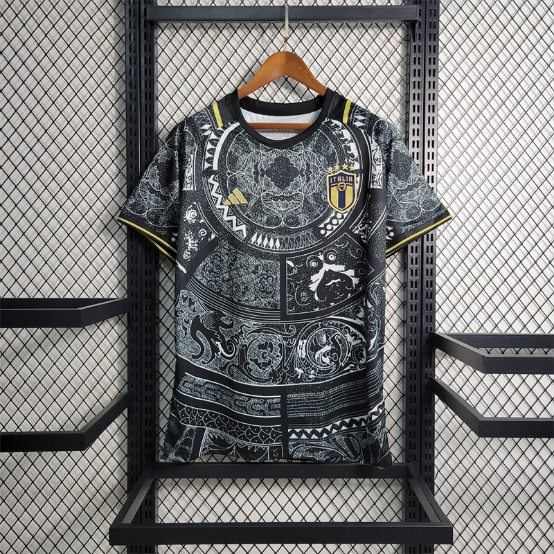 Italy Soccer Jersey Black Special Edition Custom Shirt 2024 - ujerseystore