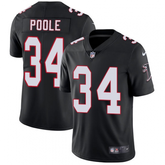 Men's Nike Atlanta Falcons #34 Brian Poole Black Alternate Vapor Untouchable Limited Player NFL Jersey - Ujersey