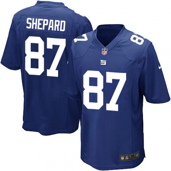 Men's Nike New York Giants #87 Sterling Shepard Game Royal Blue Team Color NFL Jersey - Ujersey
