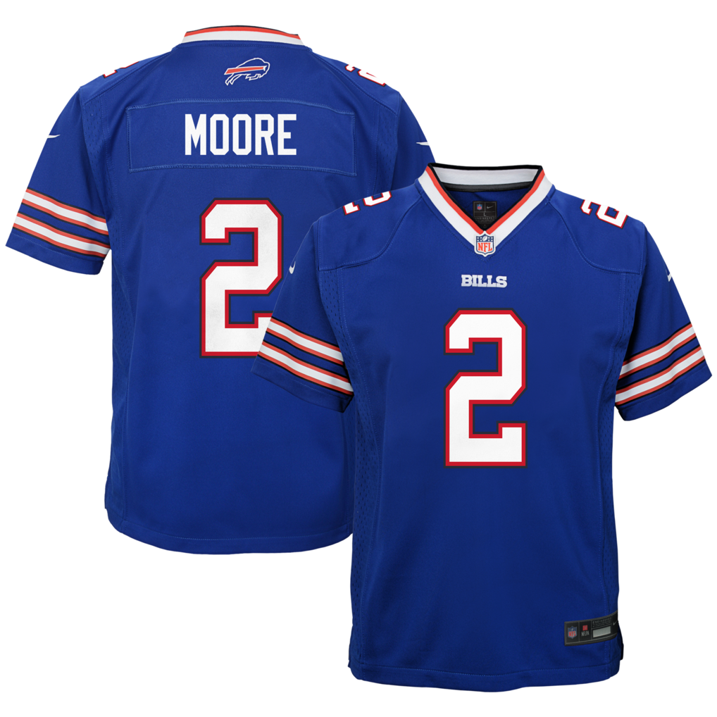 Youth Buffalo Bills D.J. Moore Nike Blue Game Jersey - SUjersey01