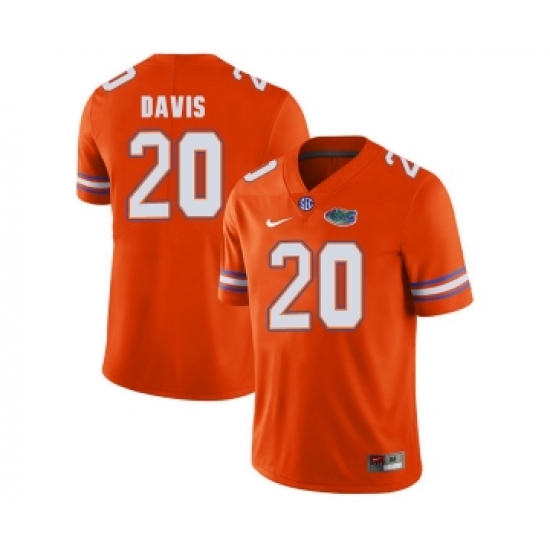 Florida Gators 20 Malik Davis Orange College Football Jersey - Ujersey