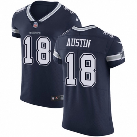 Men's Nike Dallas Cowboys #18 Tavon Austin Navy Blue Team Color Vapor Untouchable Elite Player NFL Jersey - Ujersey