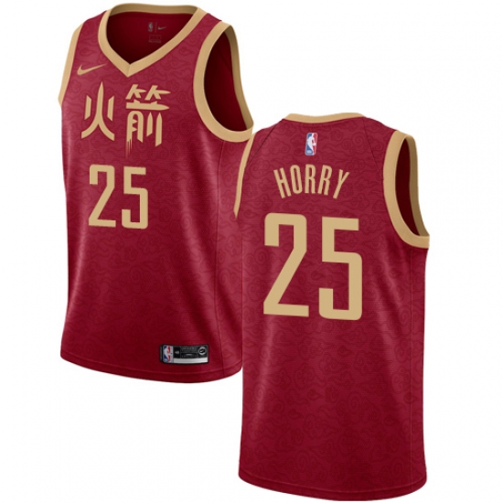Women's Nike Houston Rockets #25 Robert Horry Swingman Red NBA Jersey - 2018 19 City Edition