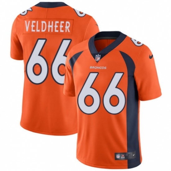 Men's Nike Denver Broncos #66 Jared Veldheer Orange Team Color Vapor Untouchable Limited Player NFL Jersey - Ujersey