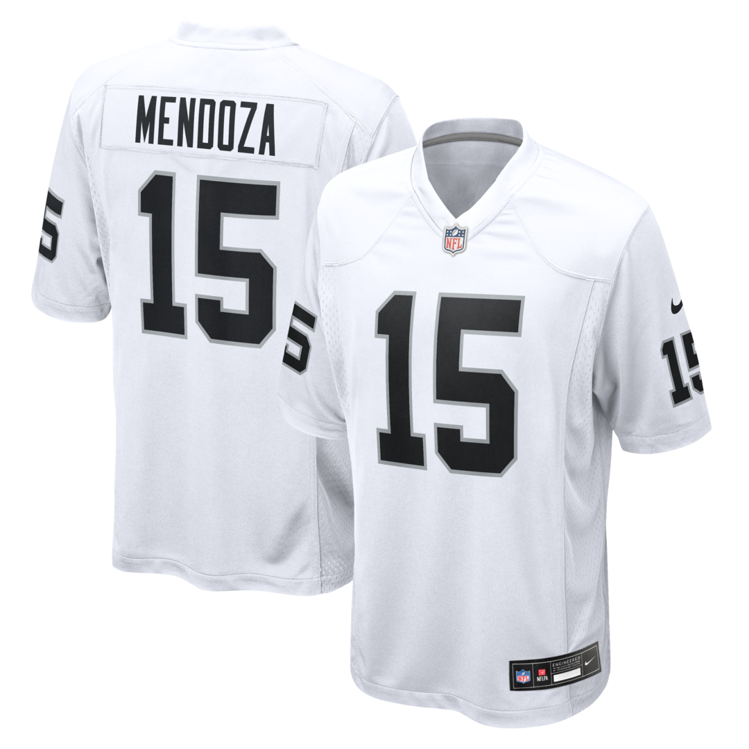 Men's Las Vegas Raiders Fernando Mendoza Nike White Game Player Jersey - U-jersey