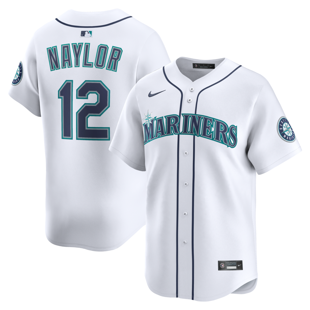 Men's Seattle Mariners Josh Naylor Nike White Home Limited Jersey - Ujersey