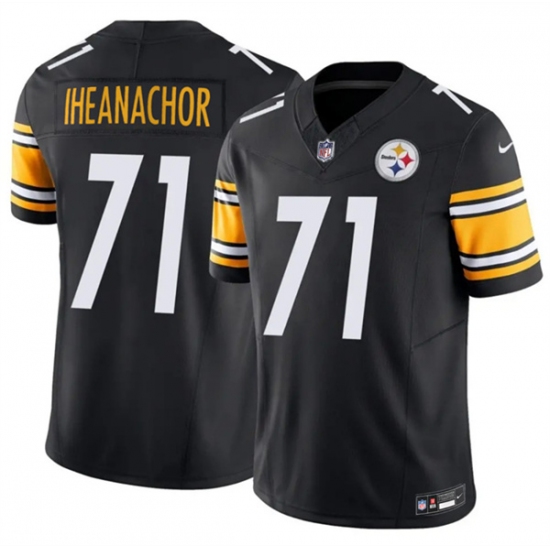 Men's Pittsburgh Steelers #71 Max Iheanachor Black 2026 Draft F.U.S.E. Vapor Limited Football Stitched Jersey - Ujersey