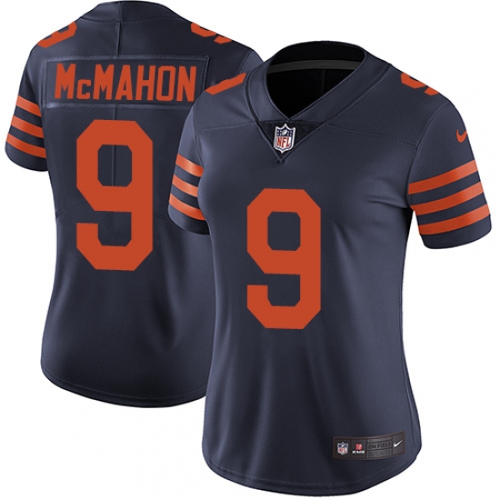 Women's Nike Chicago Bears #9 Jim McMahon Navy Blue Alternate Vapor Untouchable Limited Player NFL Jersey - Ujersey