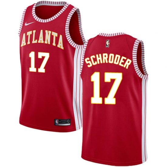 Men's Nike Atlanta Hawks #17 Dennis Schroder Authentic Red NBA Jersey Statement Edition - Ujersey