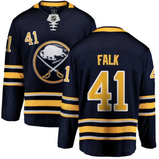 Youth Buffalo Sabres #41 Justin Falk Fanatics Branded Navy Blue Home Breakaway NHL Jersey - Ujersey