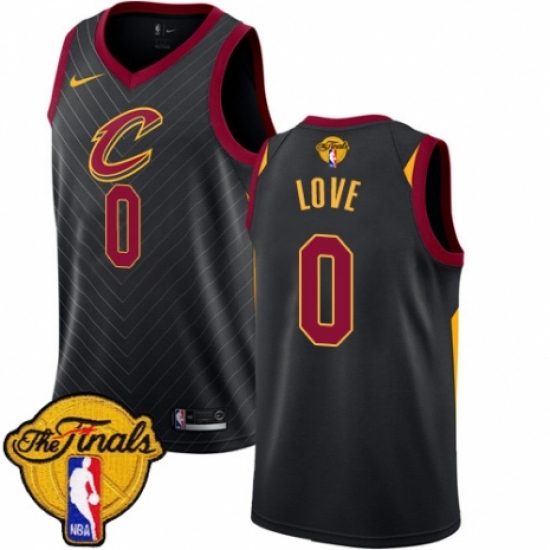 Youth Nike Cleveland Cavaliers #0 Kevin Love Swingman Black 2018 NBA Finals Bound NBA Jersey Statement Edition - Ujersey