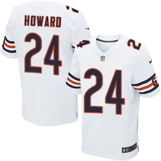 Men's Nike Chicago Bears #24 Jordan Howard Elite White NFL Jersey - Ujersey