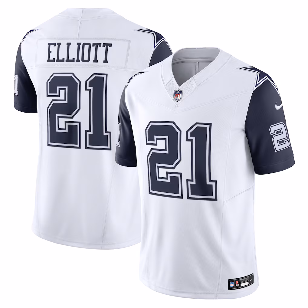 Men's Dallas Cowboys Ezekiel Elliott Nike White Vapor F.U.S.E. Limited Jersey - Ujersey Shop