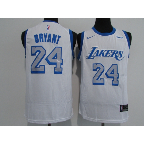 Men's Nike Los Angeles Lakers #24 Kobe Bryant White Swingman NBA Jersey