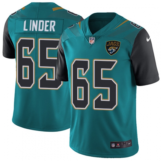 Youth Nike Jacksonville Jaguars #65 Brandon Linder Teal Green Team Color Vapor Untouchable Limited Player NFL Jersey - Ujersey