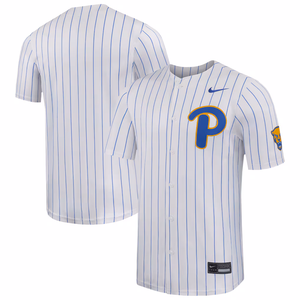 Men's Nike White Pitt Panthers Limited Baseball Jersey - SUjersey01