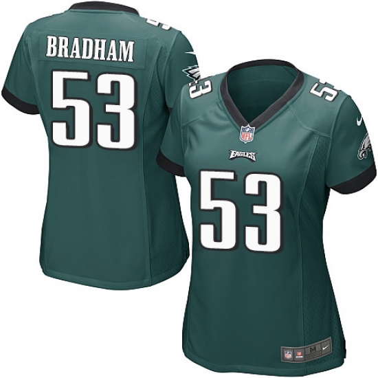 Women's Nike Philadelphia Eagles #53 Nigel Bradham Game Midnight Green Team Color NFL Jersey - Ujersey