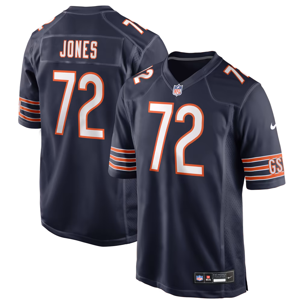Men's Chicago Bears Christian Jones Nike Navy Team Game Jersey