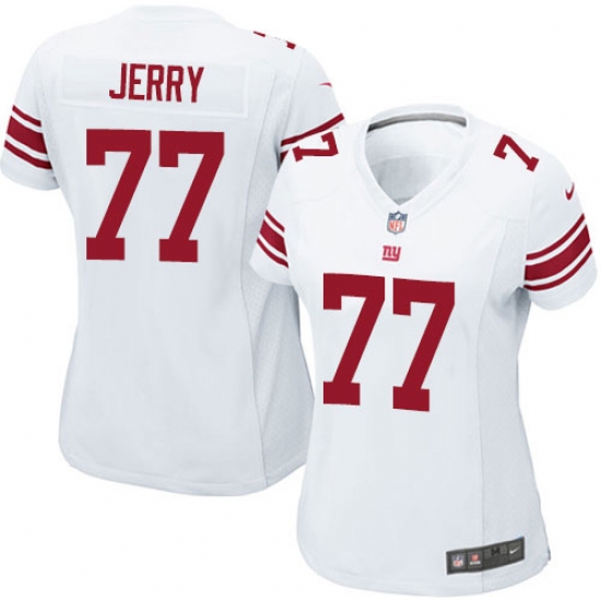 Women's Nike New York Giants #77 John Jerry Game White NFL Jersey - Ujersey