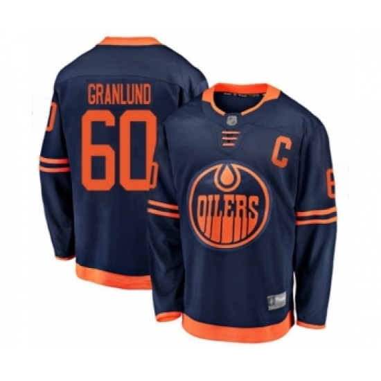 Youth Edmonton Oilers #60 Markus Granlund Authentic Navy Blue Alternate Fanatics Branded Breakaway Hockey Jersey - Ujersey
