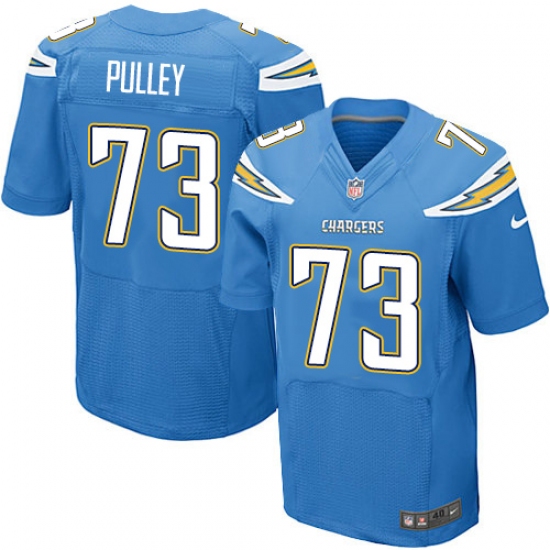 Men's Nike Los Angeles Chargers #73 Spencer Pulley Elite Electric Blue Alternate NFL Jersey - Ujersey