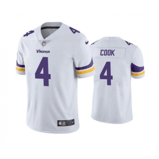 Men's Minnesota Vikings #4 Dalvin Cook White Vapor Untouchable Stitched Jersey