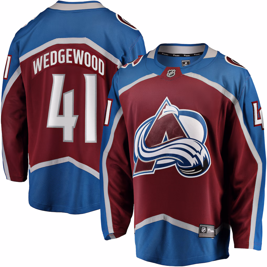Men's Colorado Avalanche Scott Wedgewood Fanatics Burgundy Home Breakaway Jersey - Ujersey