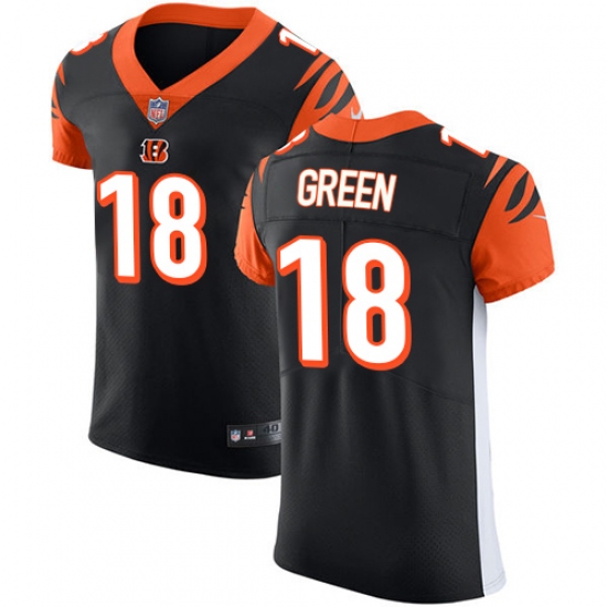 Men's Nike Cincinnati Bengals #18 A.J. Green Black Team Color Vapor Untouchable Elite Player NFL Jersey - Ujersey
